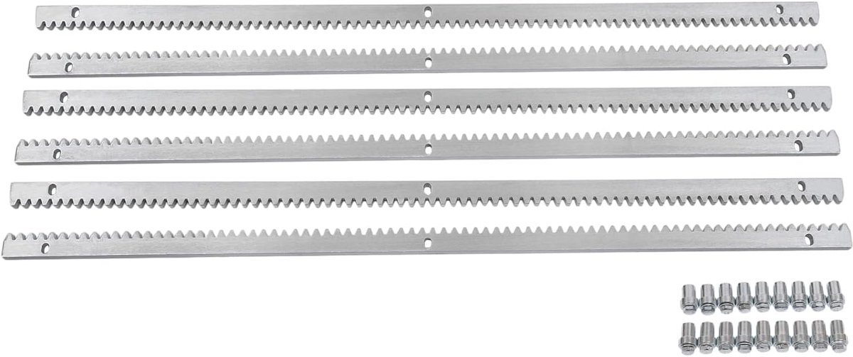 Tandheugel 1 m - stalen constructie - set van 6 - ideaal voor schuifpoorten - SnelShoppen