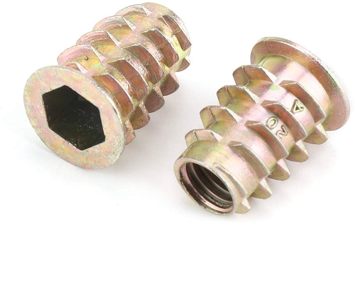 Meubel Schroefmoeren, Zink, Zeskant, 20mm, 20 Stuks, Zilver, Verbinding voor Houten Meubels