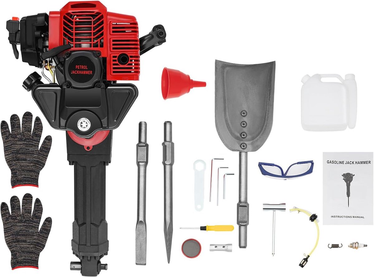 Gasoline tuinboomgraver 52cc - 2-takt motor - krachtig en draagbaar - perfect voor het planten van bomen - SnelShoppen