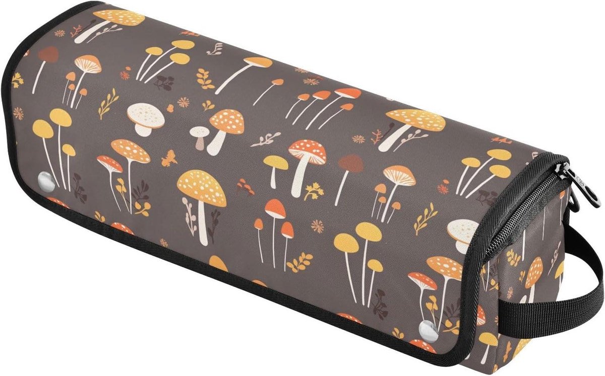 Reistas Krultang - Haartool Organizer - Veilig Opbergen - Hittebestendige Mat - 37 cm Lengte - Zwart
