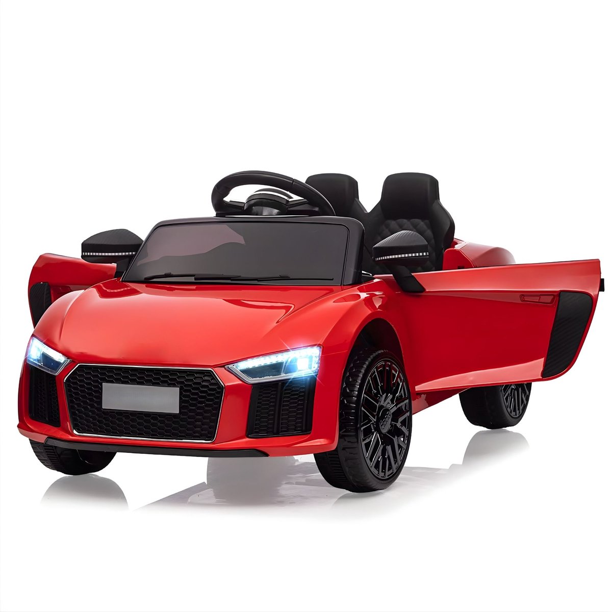 12V Elektrische Kinderauto - voor kinderen van 3-8 jaar buitenshuis - Rood