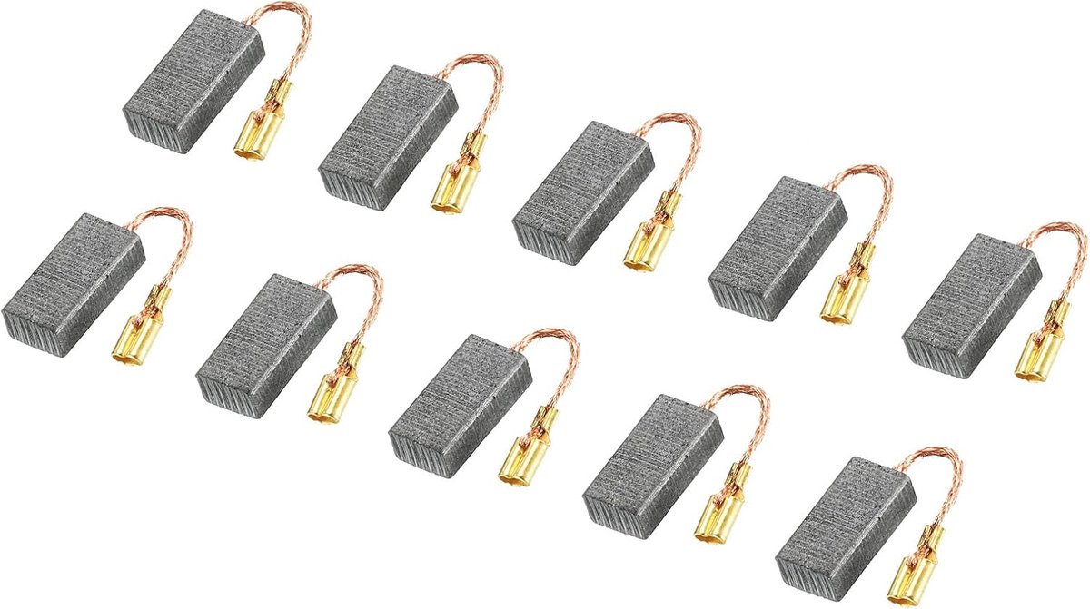 Koolborstels 15x8x5mm voor Elektrische Motoren Power Tool Haakse Slijper Tafelzaag Reserveonderdeel Reparatie, 10 Pack