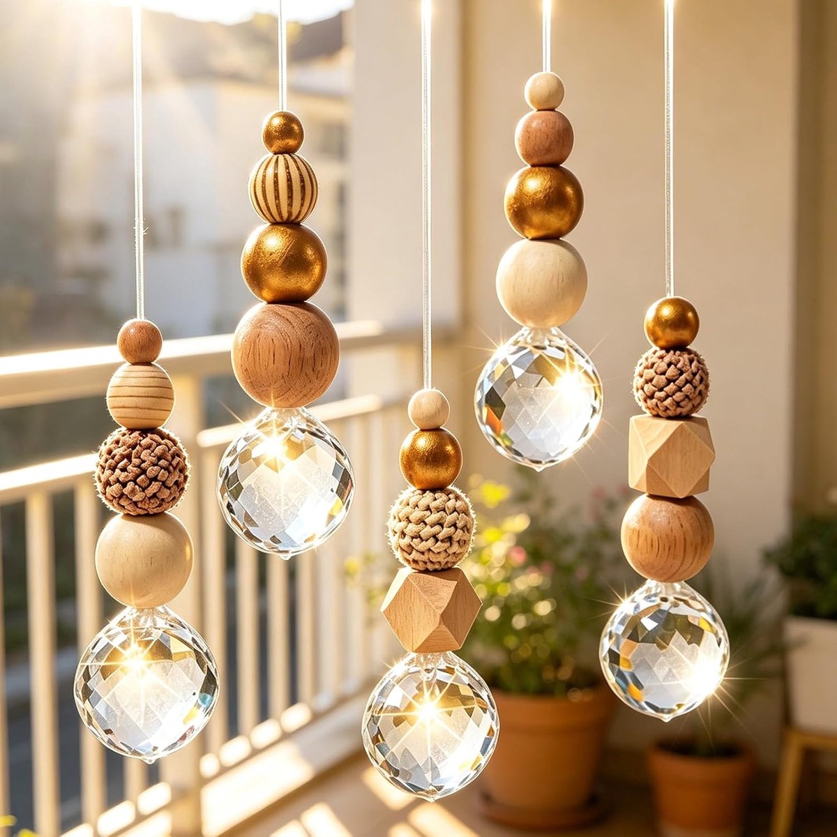 5 stuks zonnevanger venster: waterdruppelvorm zonnevanger kristal raam, Suncatcher kristal, lichtvanger voor woonkamer en raamdecoratie