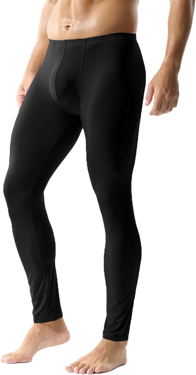 Lange onderbroek voor heren, met zachte band, transparante broek, ondergoed, panty's, leggings