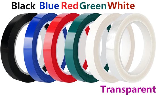 Isolatietape, 10 mm x 66 m Positioneringstape Mylar Tape, Zelfklevend Tape voor Whiteboard, Etiket, Decoratie, Wit — afbeelding 2