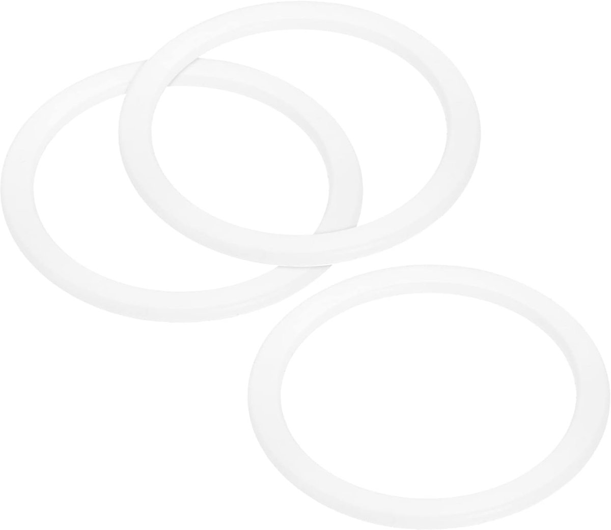 Sourcing map Afdichting wit silicone ring 70x85x3.3mm voor 9-bekers aluminium koffiepot pakket van 3