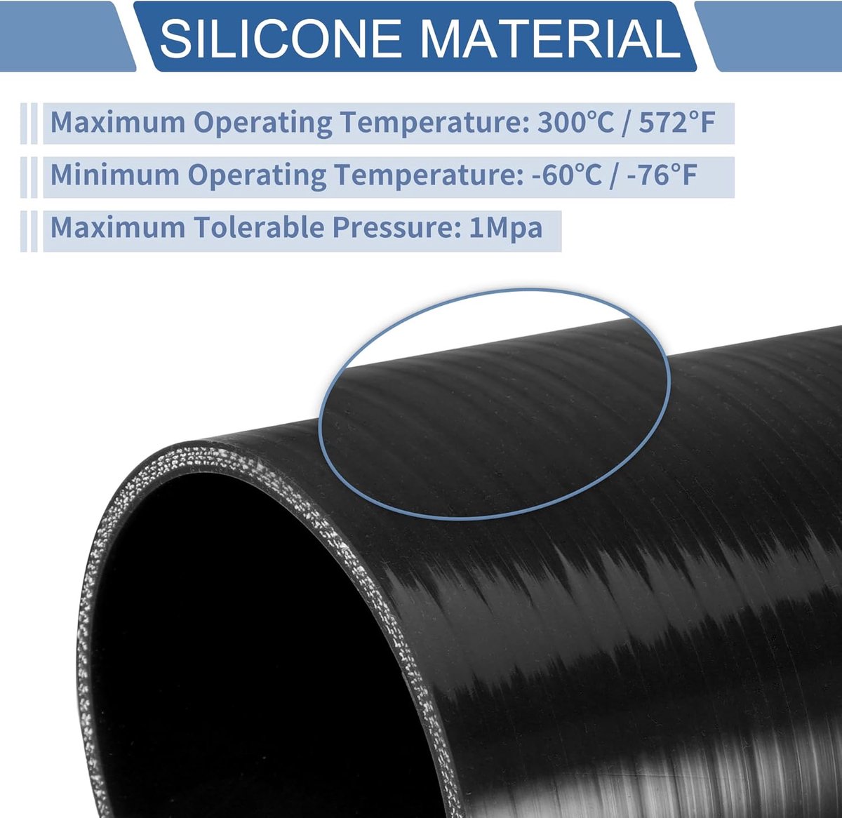 1 set siliconen slang zwart blauw auto 25 mm / 0,98 "-38 mm Id 100 mm / 3,94 inch lengte 0 graden met klemmen universele koelslang