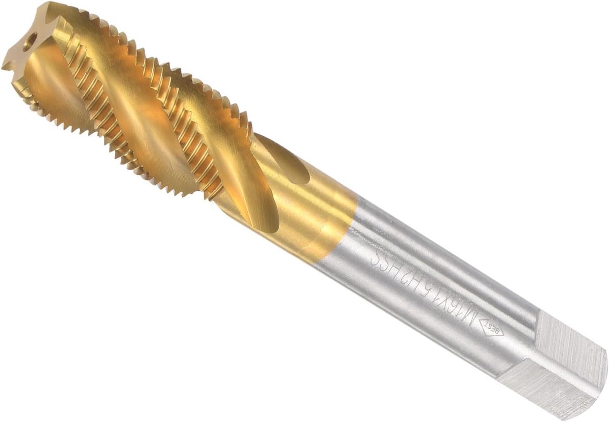 Fluit draadkraan, M16 x 1,5 schroefdraadmaat 4 fluiten, hogesnelheidsstaal tapgereedschap - (Toepassingen: voor het verwerken van gaten en kleverige materialen)