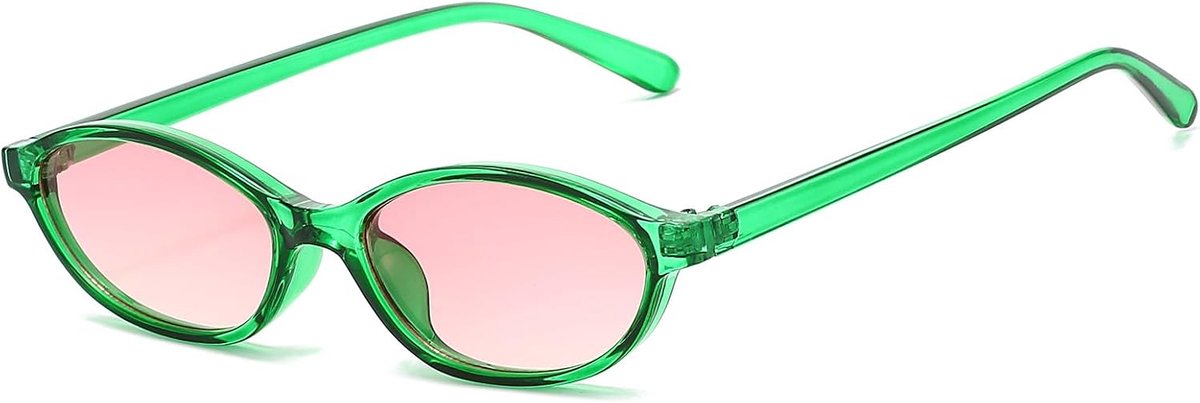 Ovale zonnebril vintage slank Cateye zonnebril voor dames heren mode bril