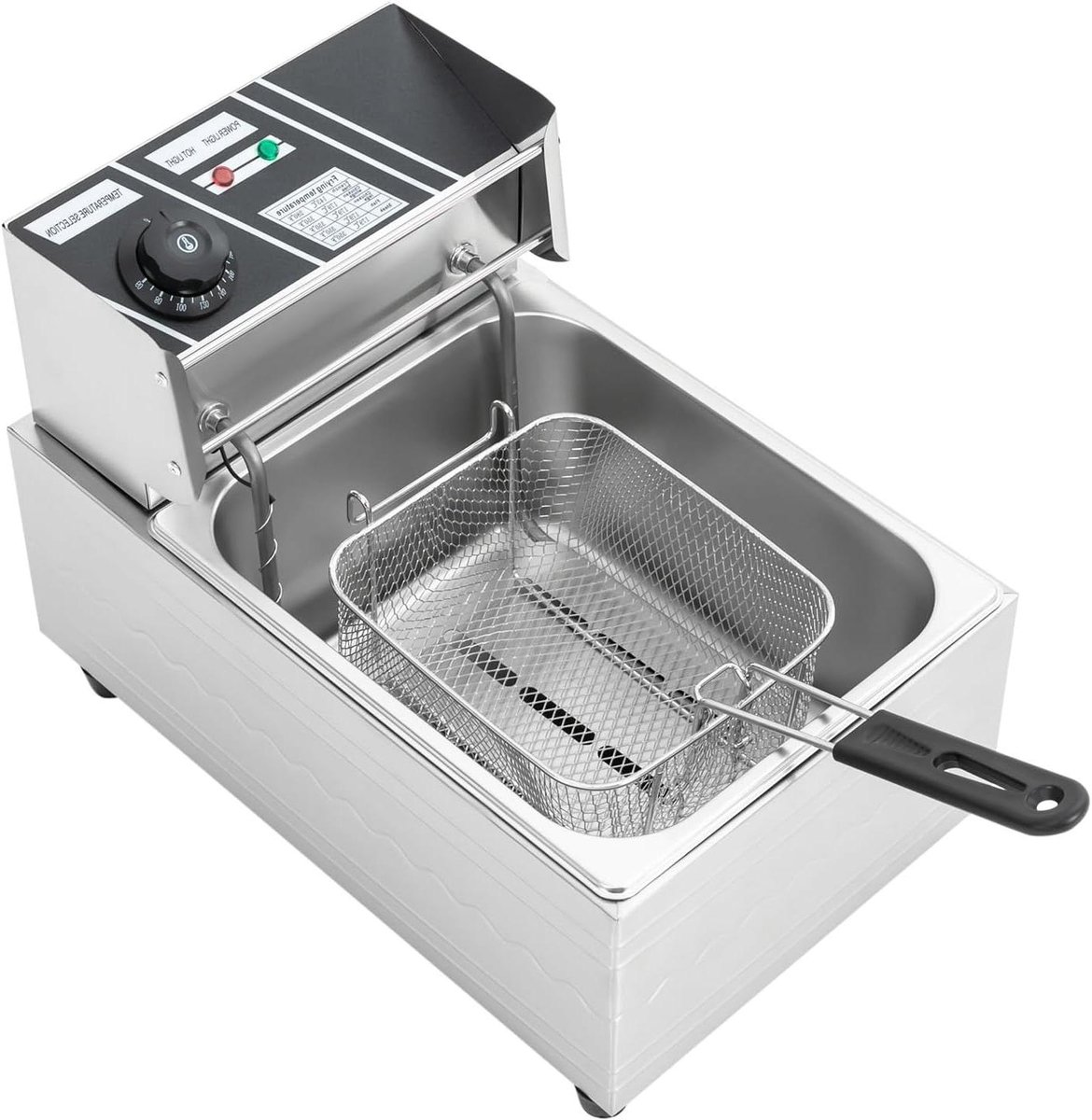 Elektrische Friteuse - Frituurpan - Professioneel Frituren - Snelle Opwarming - 6 Liter - Zilver