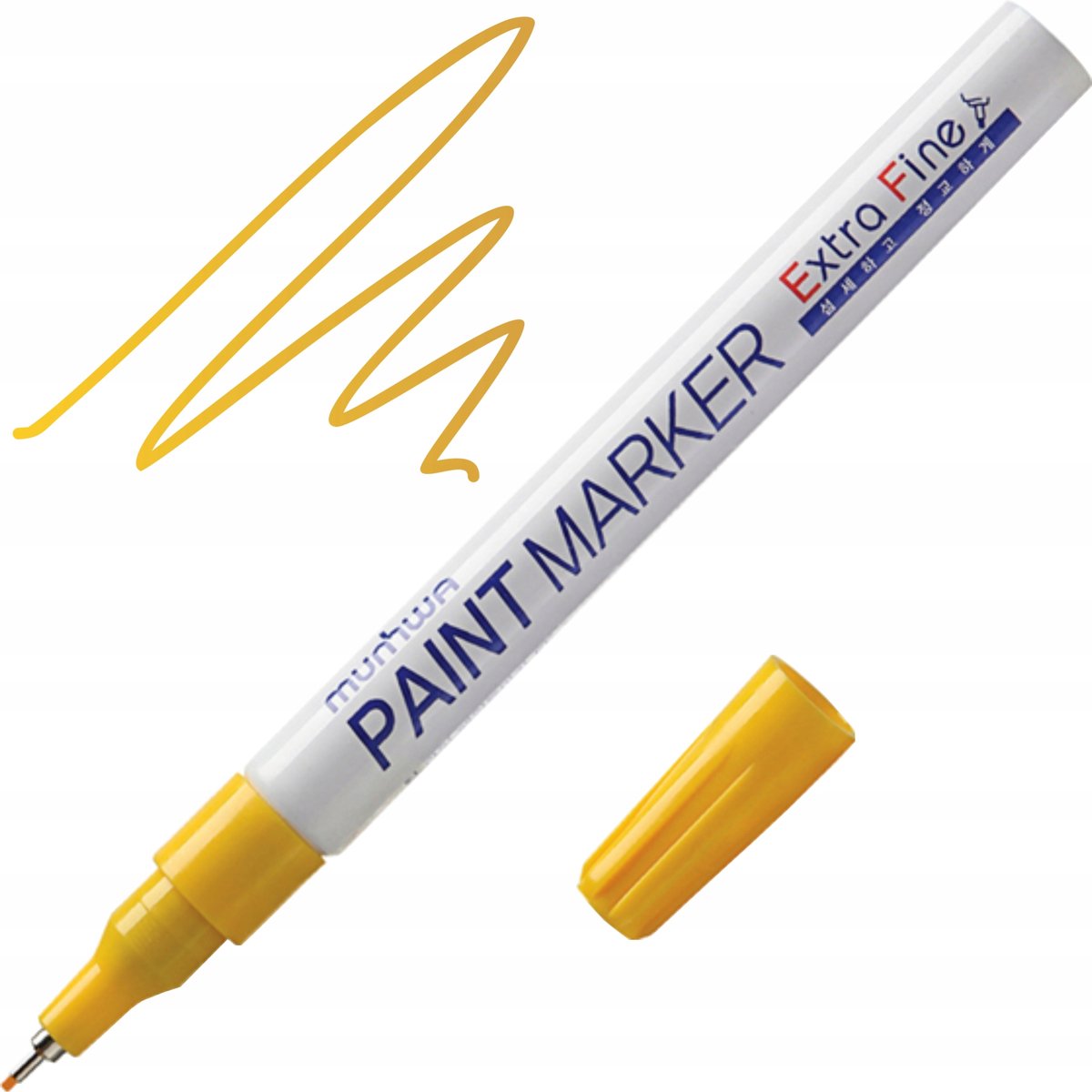 MunHwa Oliebasis Marker - Geel, 1mm Punt, Professioneel Gebruik