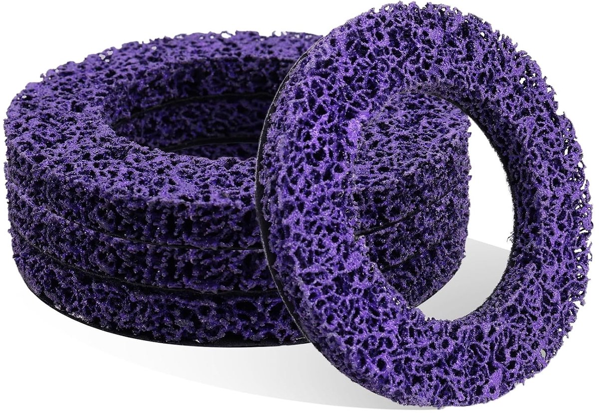 Schoonmaakdiscs 150 mm - Grof nylon schuurdiscs - Robuust ontwerp - Ideaal voor het reinigen van metalen velgen - SnelShoppen