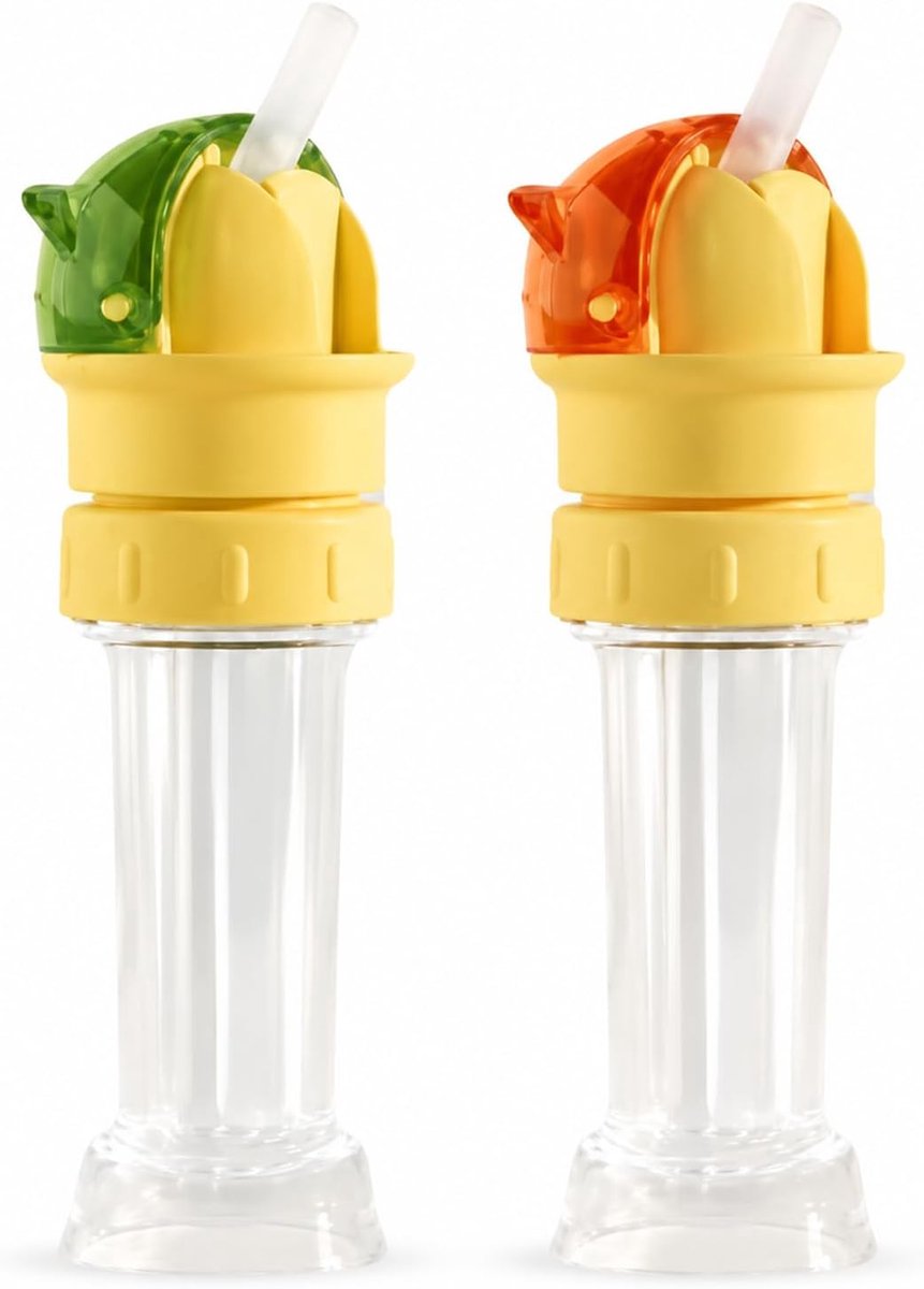 Drinkstroken set 2-delig - zachte silicone - BPA-vrij - veilig drinken voor kinderen - SnelShoppen