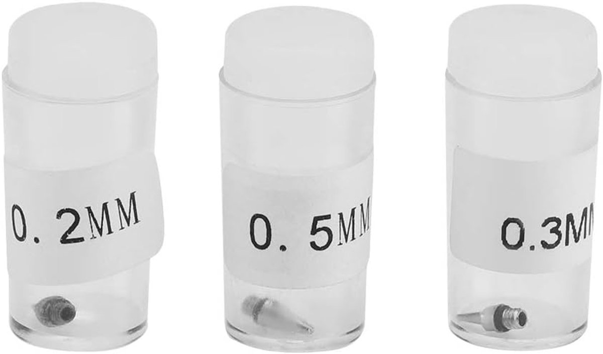 Airbrush nozzles 0.2mm 0.3mm 0.5mm - vervangingsaccessoires - roestvrij staal - ideaal voor beginners - SnelShoppen