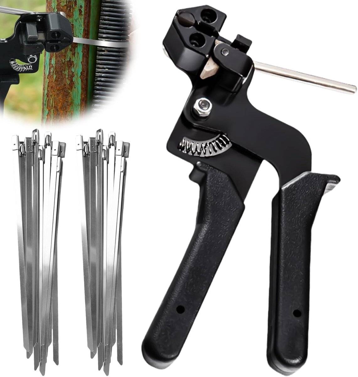 Kabelbinders Pliers met RVS Kabelbinders - 4,6 x 300 mm - Roestvrij staal - Eenvoudig te knippen - SnelShoppen