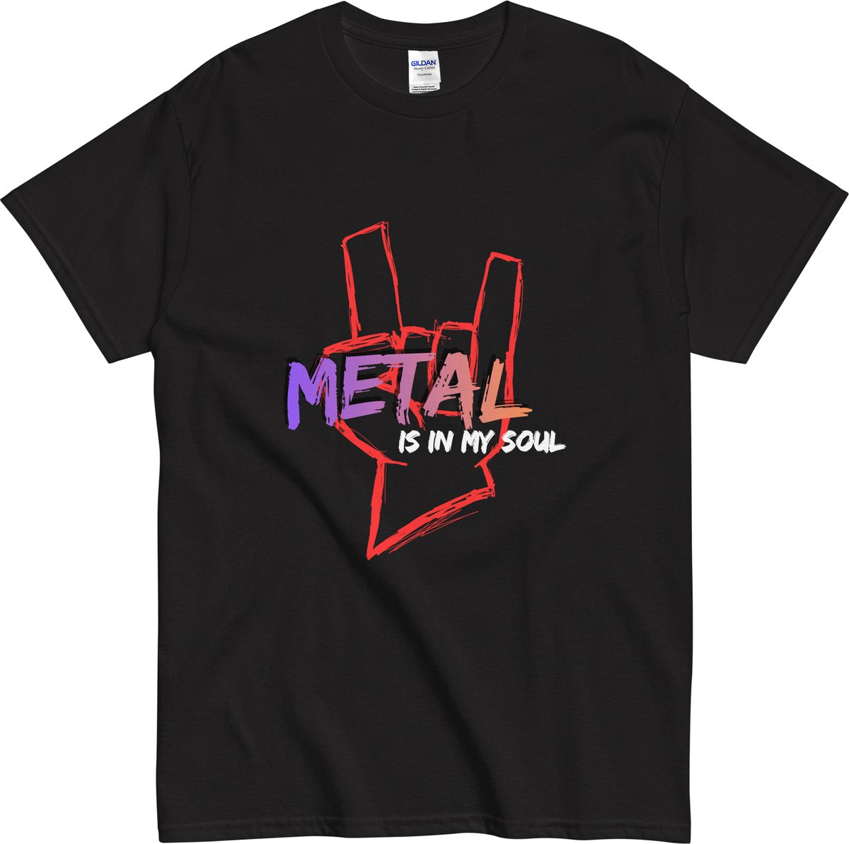 Heren en Dames T Shirt - Metal Is In My Soul Quote - Heavy Metal Rock - Grappig Cadeau voor Metalheads - Zwart - XL