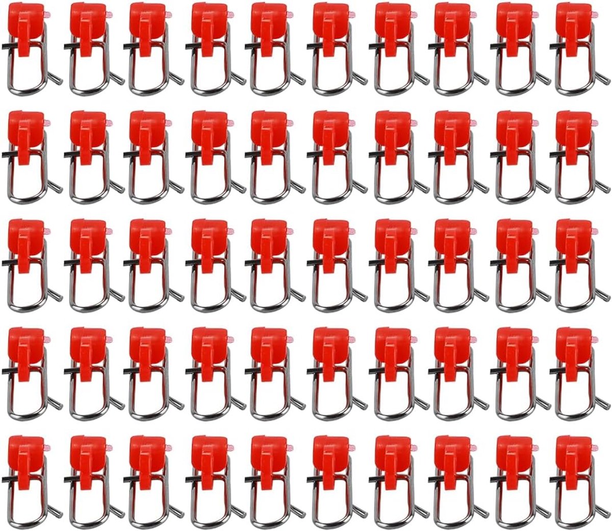 Impact Clips voor visgerei 50 stuks - roestvrij staal - compact en lichtgewicht - ideaal voor vissen - SnelShoppen