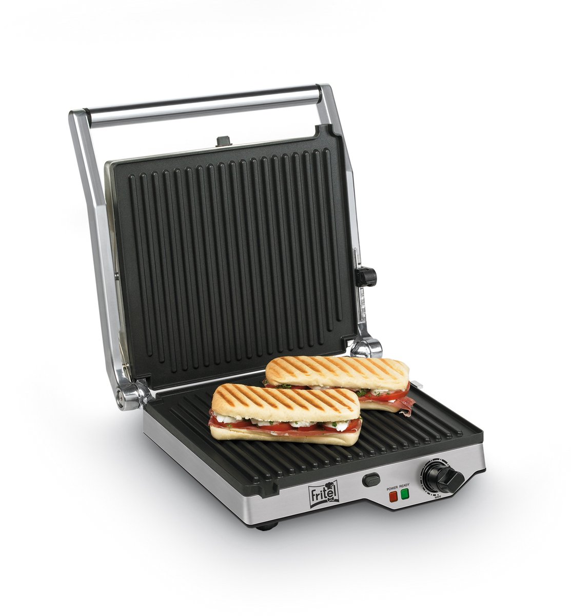 Bol.com FRITEL Grill GR 2275 - Paninigrill, Tosti-ijzer & BBQ in 1 - Elektrische Grill 29x26 cm - 2000W - Uitneembare Platen - 1... aanbieding