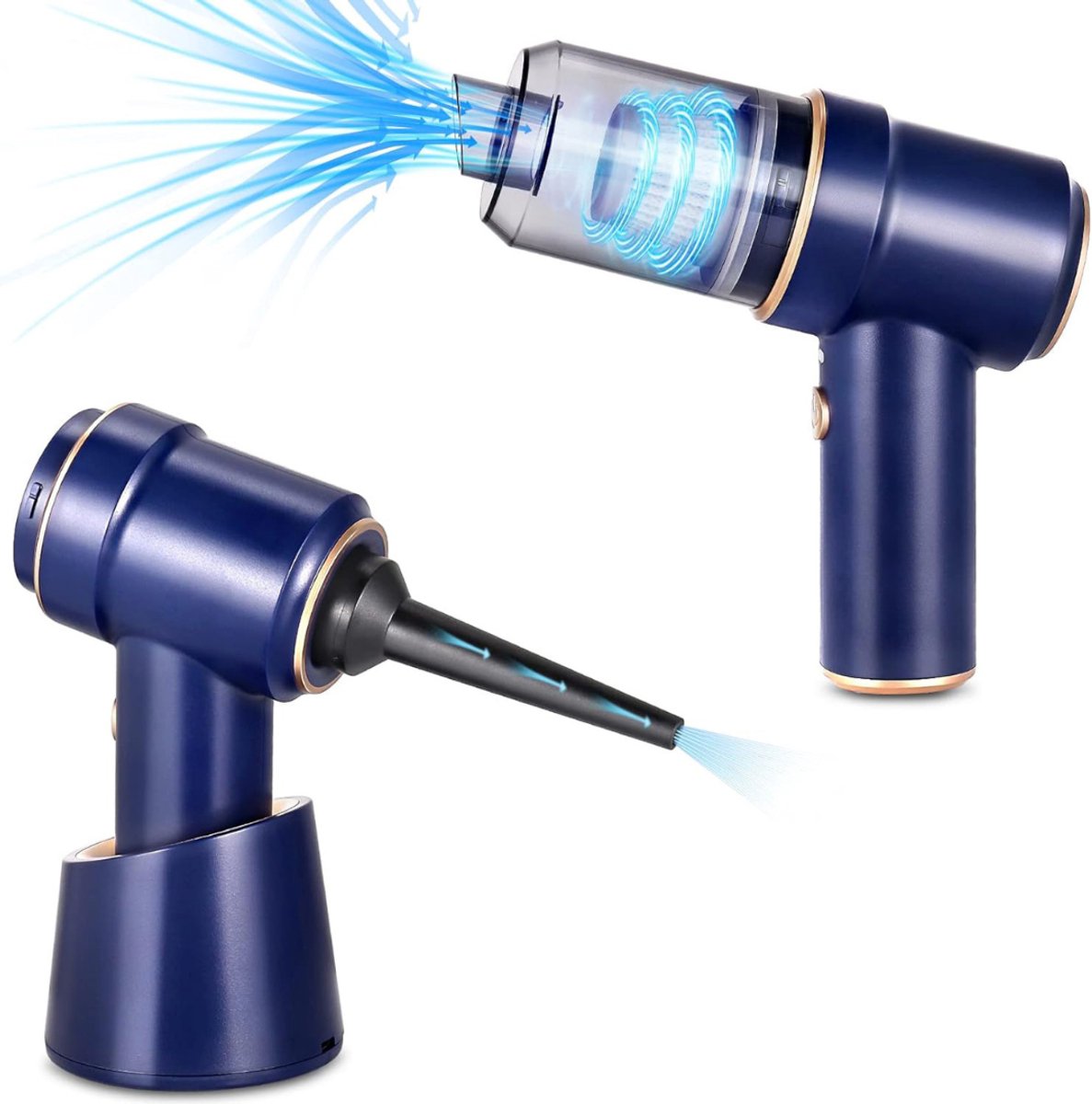 ApexArte® Draadloze Handstofzuiger - Mini Stofzuiger - Auto Interieur Reinigen - Donkerblauw