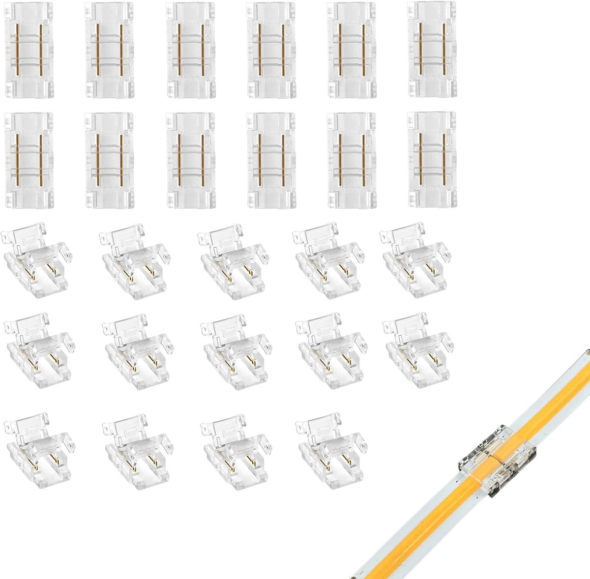 LED strip connector 5mm 2Pin - 20 packs - soldeervrij adapter - veilige verbinding voor LED strips - SnelShoppen