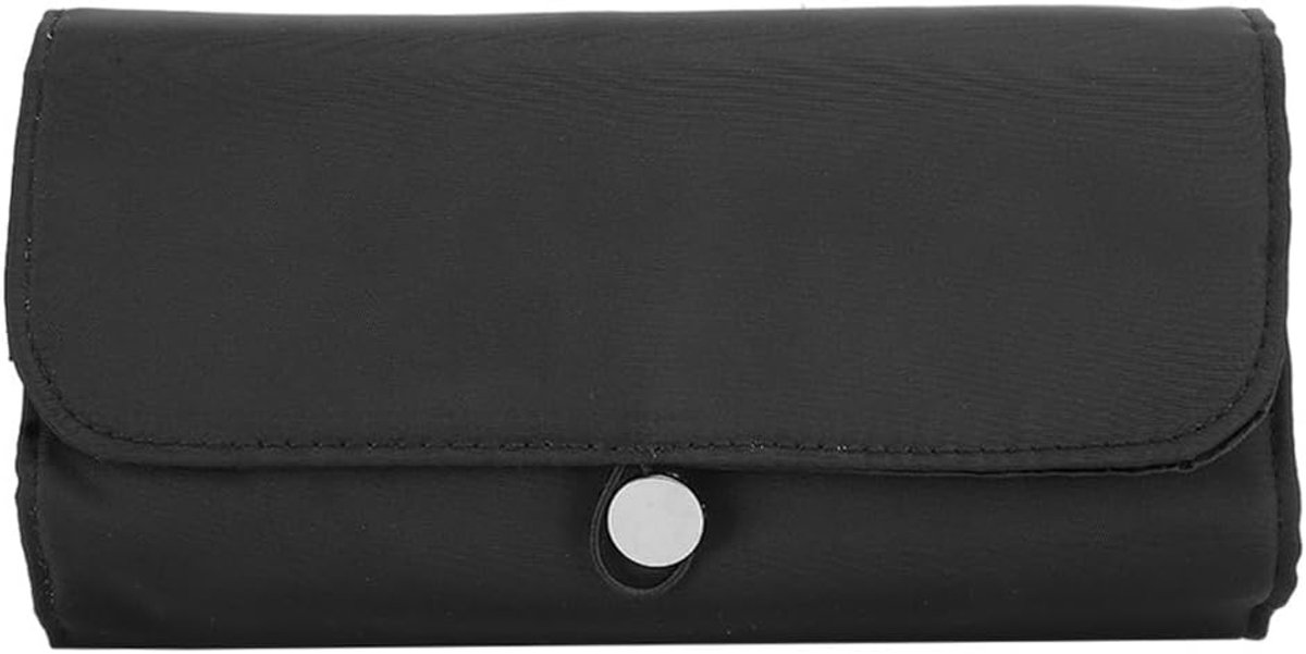 Cosmeticabag met make-up organizer - grijs - rolbaar - ideaal voor onderweg - ShopVlot