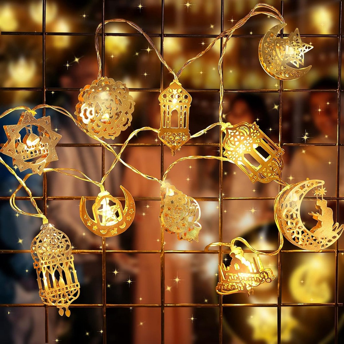 Ramadan String Lights 1,65m - Decoratieve verlichting - Warm gekleurd licht - Ideaal voor feesten - ShopVlot