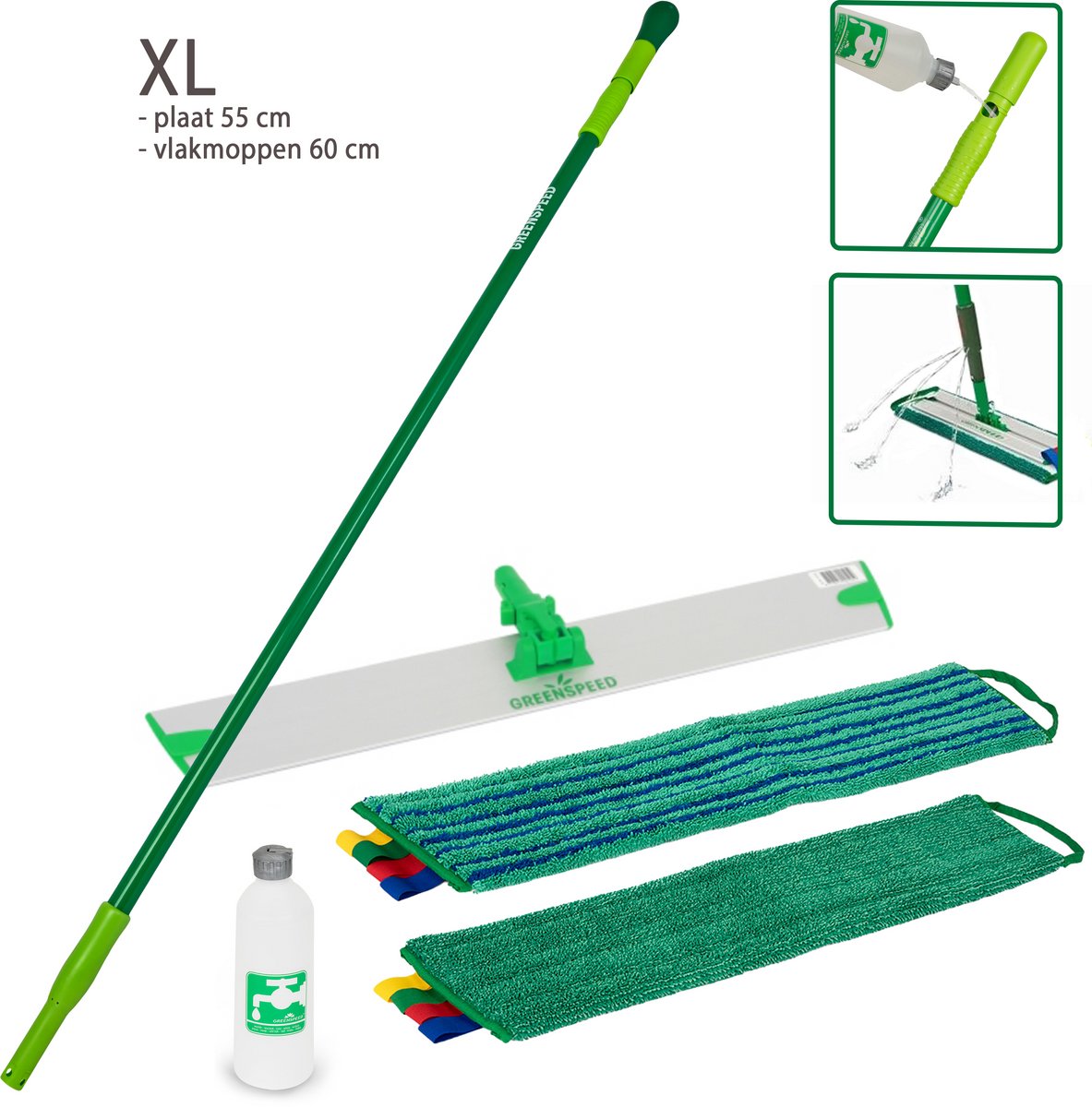 Greenspeed Sprenkler vlakmopset XL incl. Twist- en Scrubmop