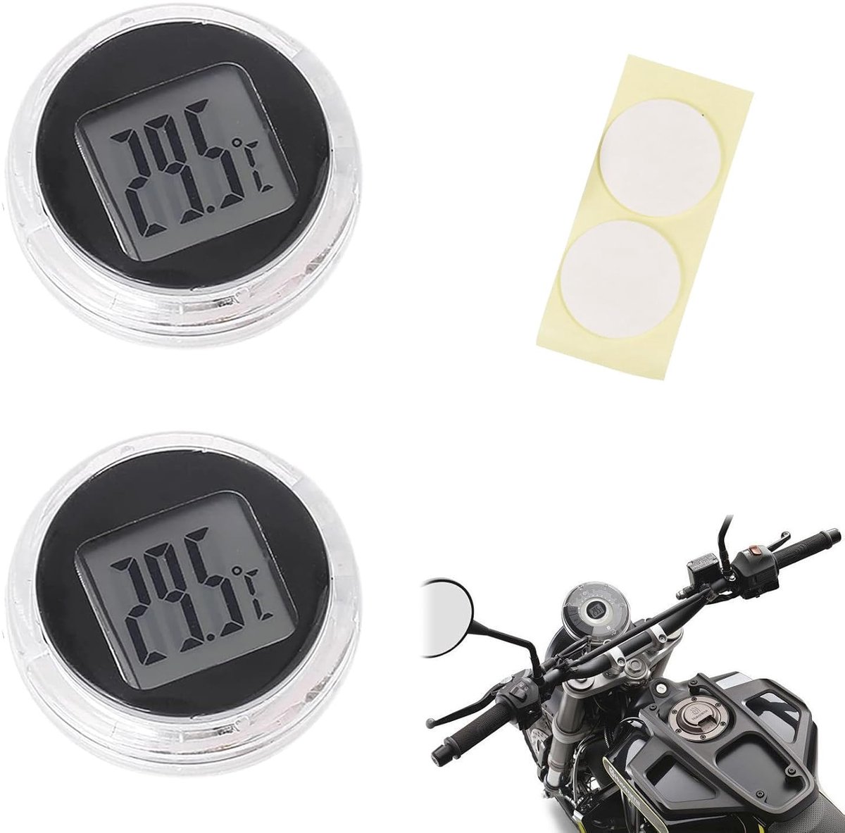 Digitale motor thermometer - 2 stuks - hoge precisie - temperatuurmeting voor voertuig en huis - ShopVlot