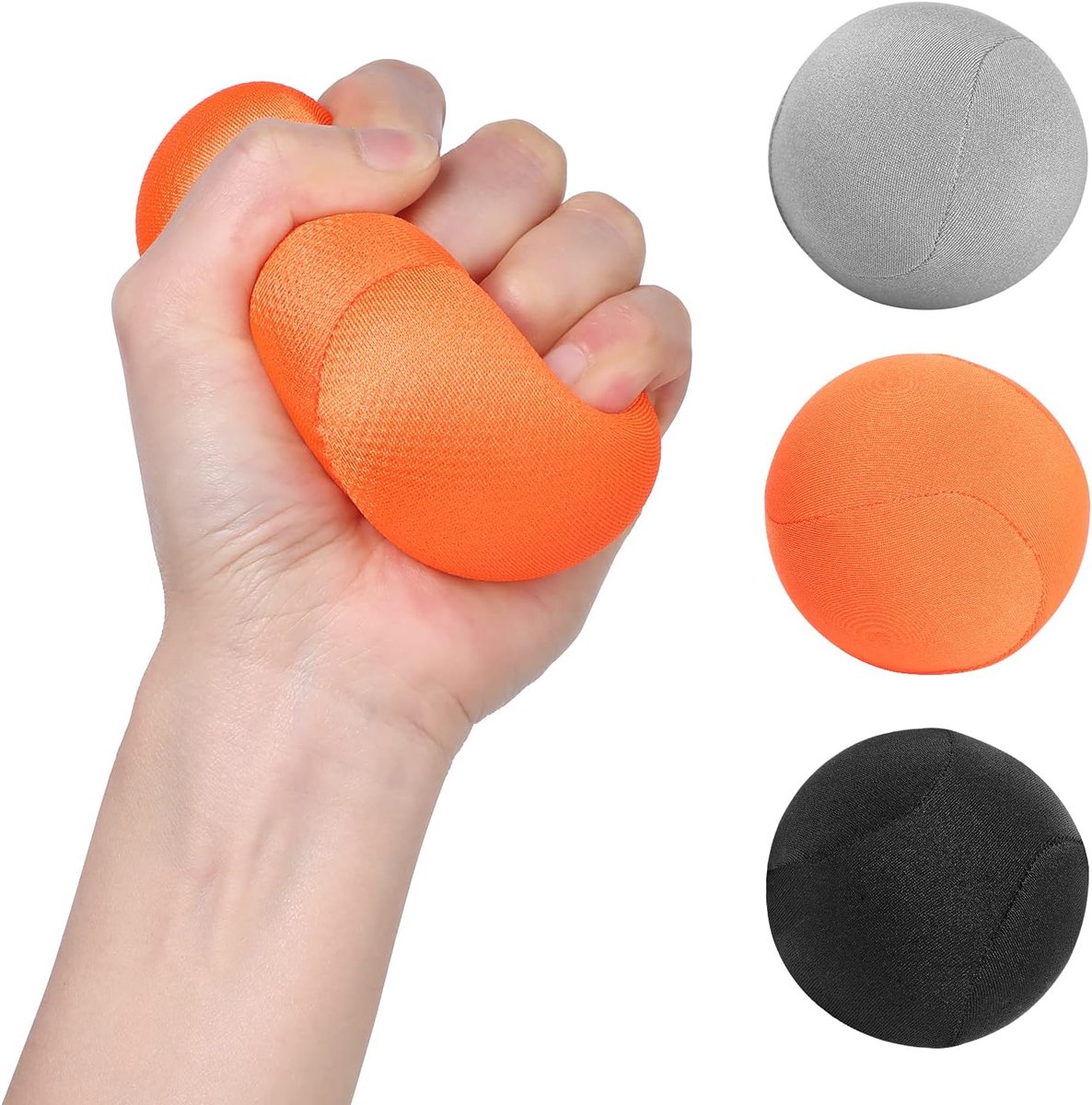 Handtherapie ballen set van 3 - 60mm rubber - antislip oppervlak - versterkt handen en vingers - ShopVlot