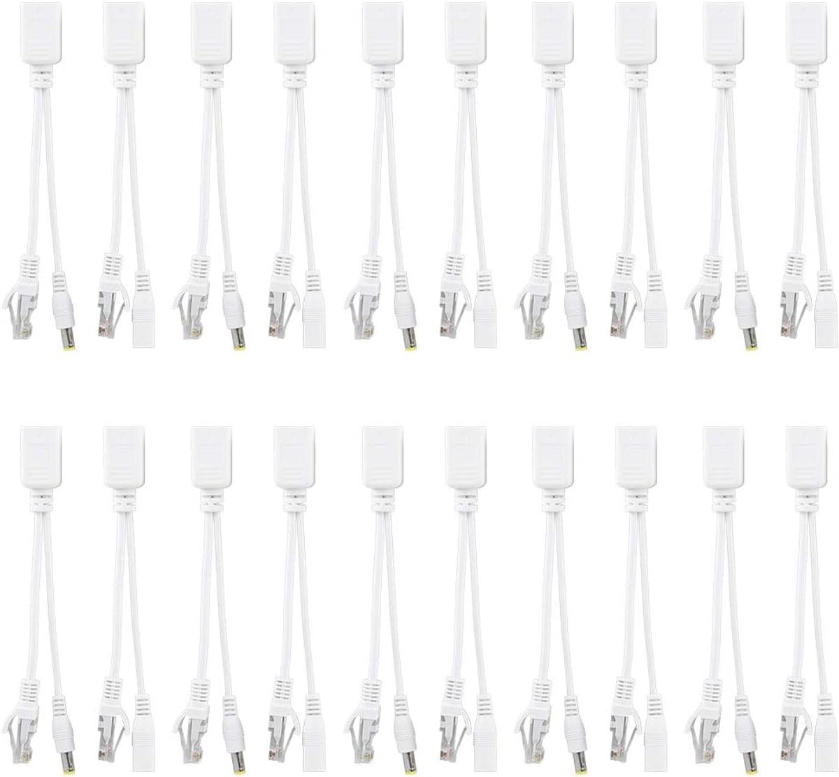IP camera adapter 10 koppelingen - POE RJ45 kabel - DC 12V splitter - ruimtebesparend ontwerp - ShopVlot