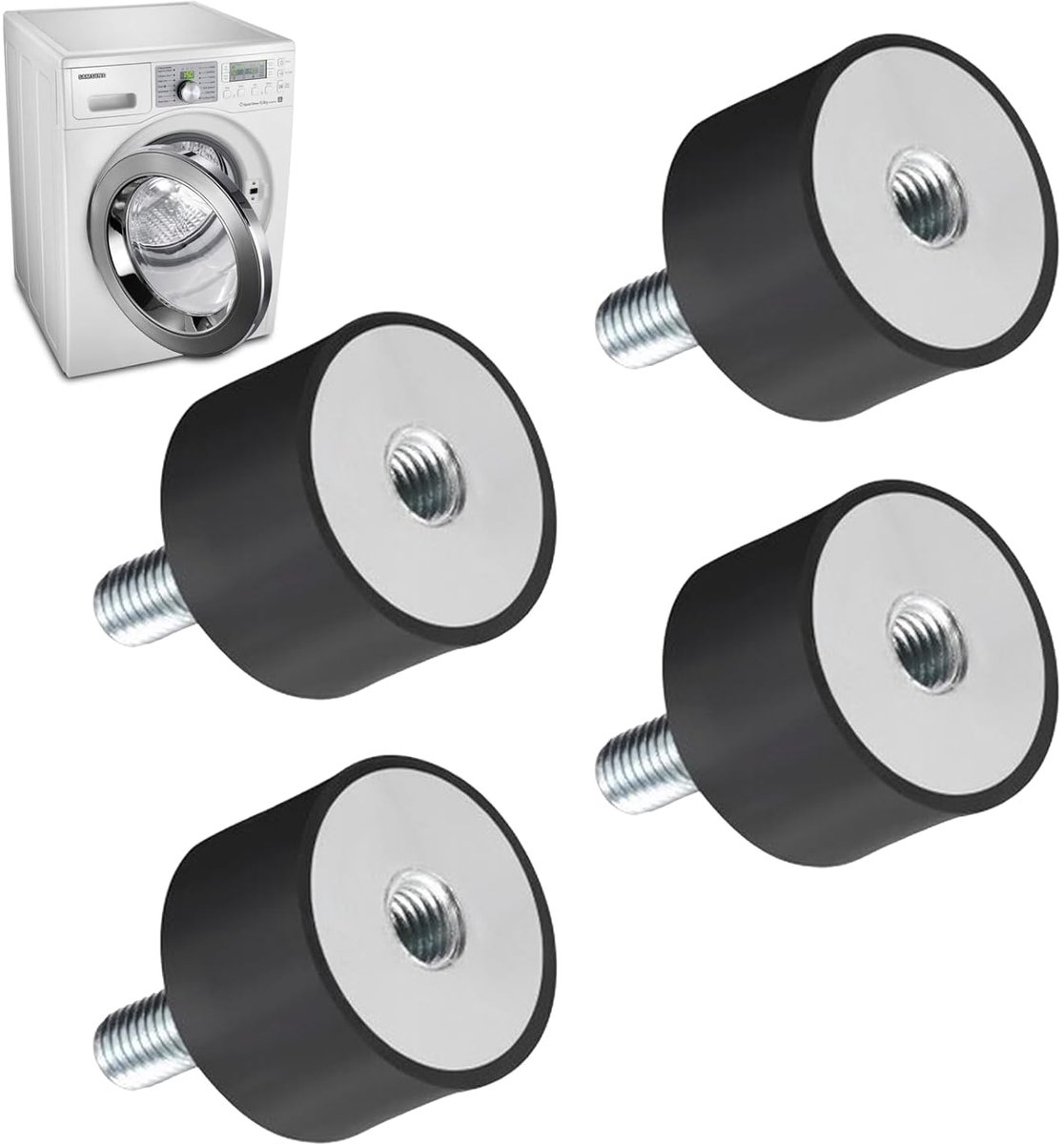 Rubber buffer M6 - Vibration dampers VD20 x 15 - Antivibratie schokdempers - Ideaal voor auto en boot - ShopVlot