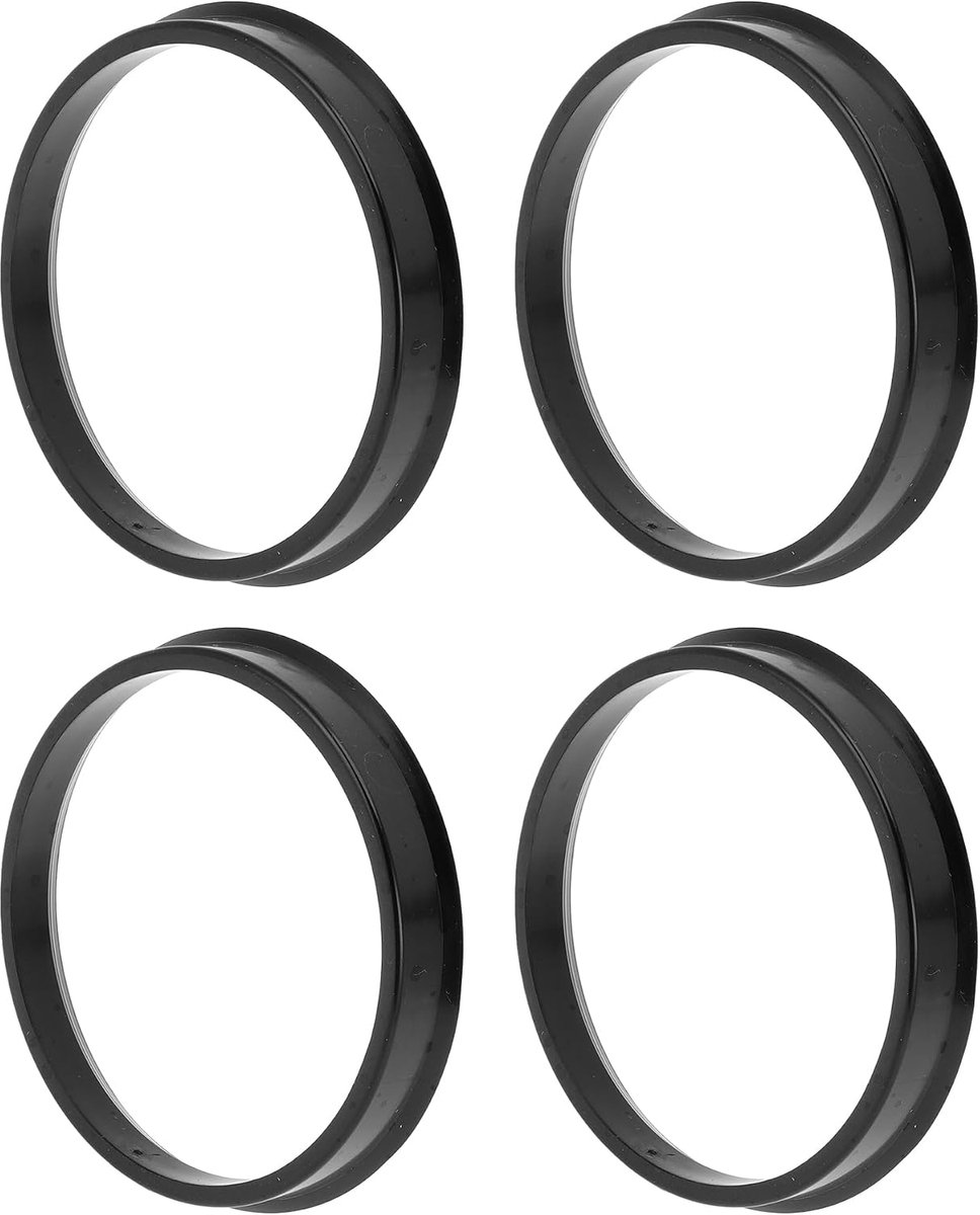 Wiel Hub Centric Ringen 72.1mm tot 65.1mm - Zwart Polycarbonaat - Schokabsorberend - Universele pasvorm - ShopVlot