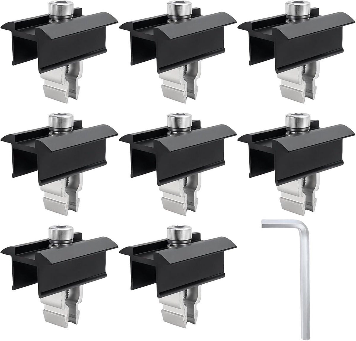 Solar Panel Mount 8 Stuks - Aluminium 30mm Bevestigingsbeugel - Corrosiebestendig - Voor RV en Platte Daken - ShopVlot