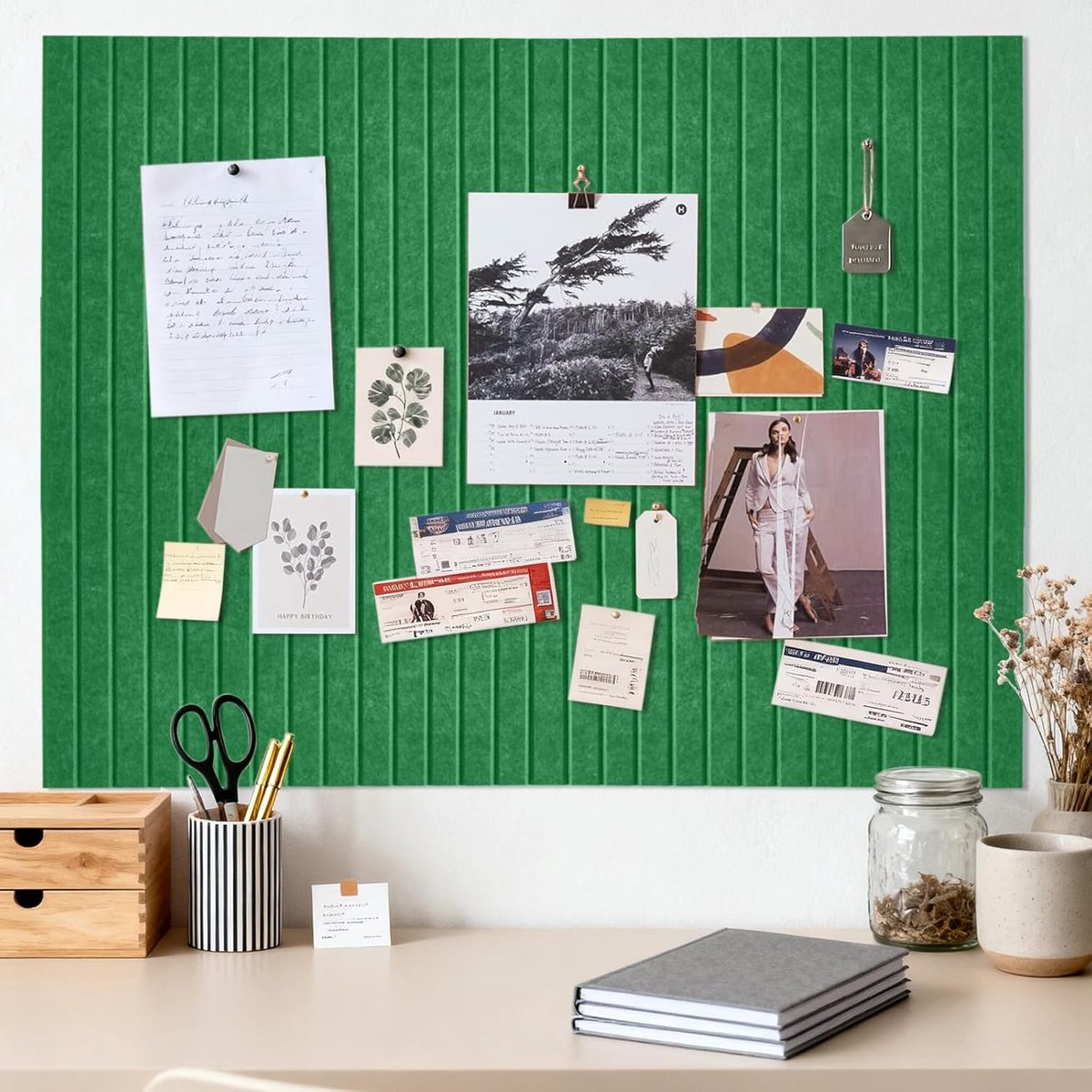 Pinbord Groot 40x60 cm - Zelfklevend Vilt - Decoratief Memobord - Eenvoudig te monteren - ShopVlot