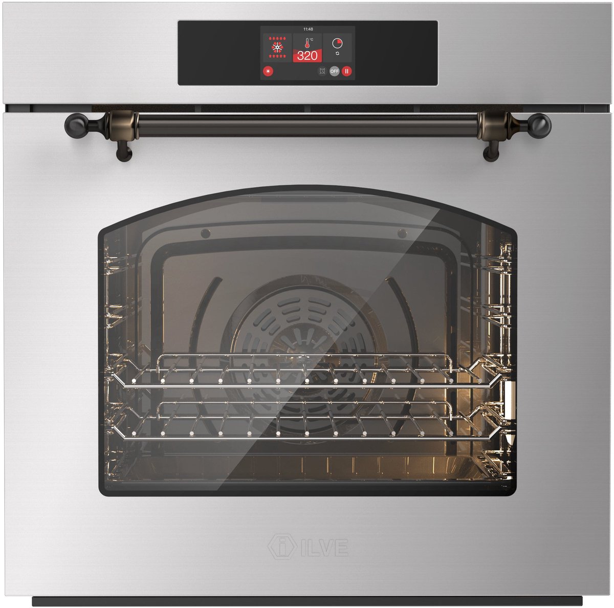 ILVE Oven 60 cm A+ clas 30 / 320 graden RVS Brons - Inbouw