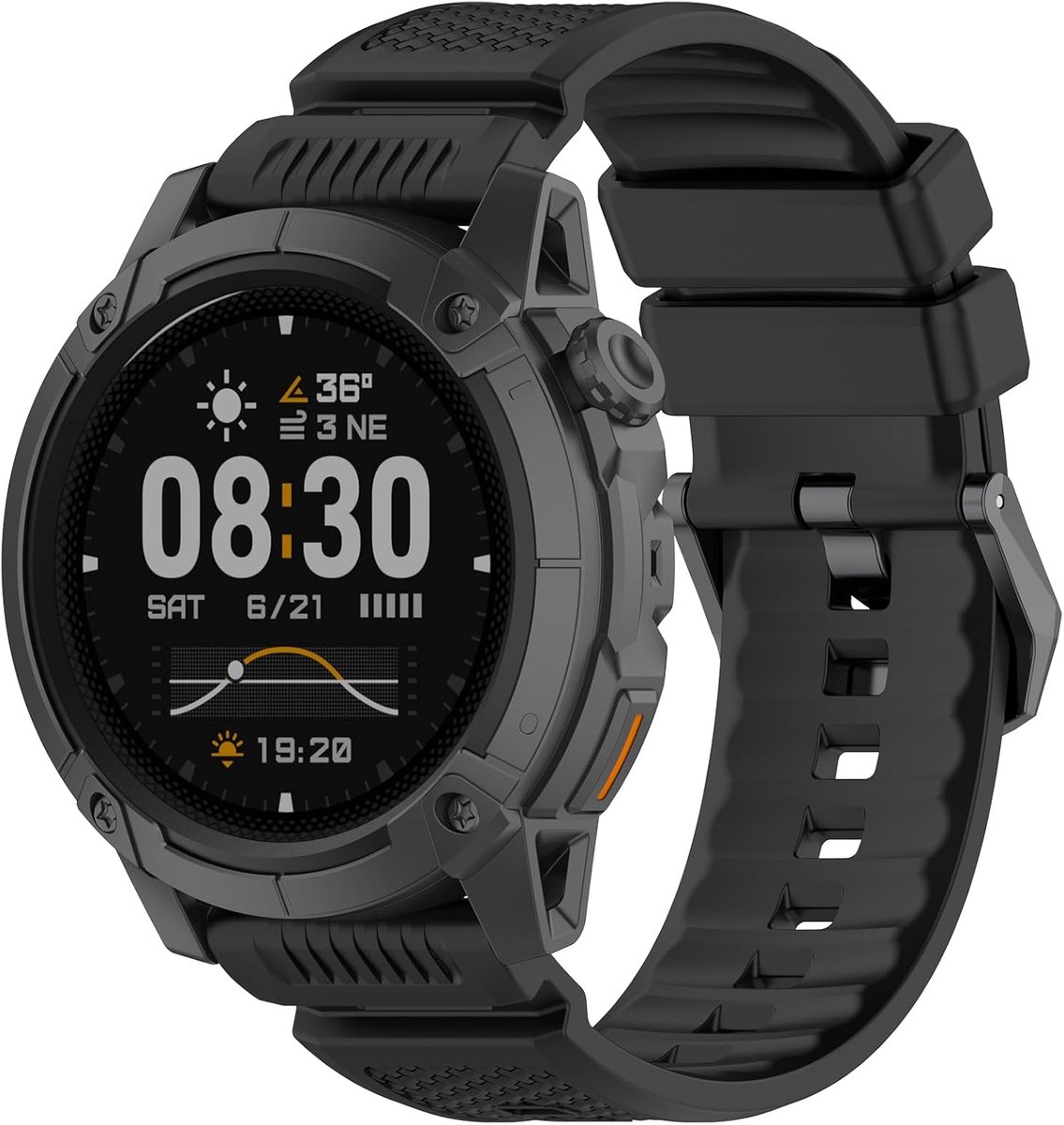 Vervangbare verstelbare polsbanden - 24mm - comfortabel silicone - snel verwisselbare strap - ShopVlot