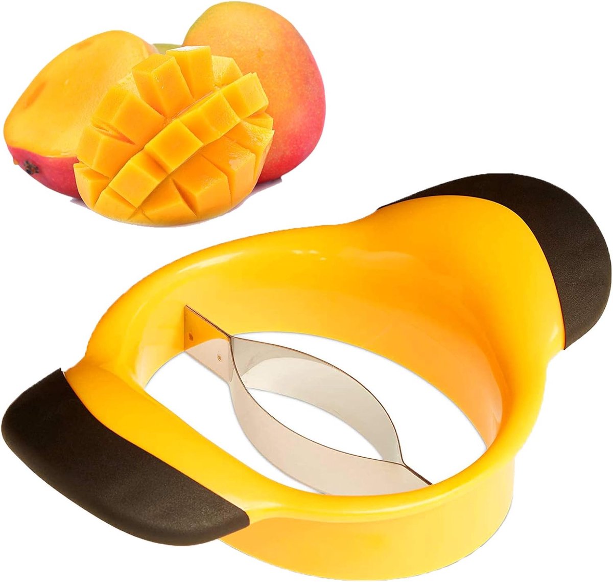 Mango snijder - roestvrij staal - scherp mes - eenvoudig mango's snijden - ShopVlot
