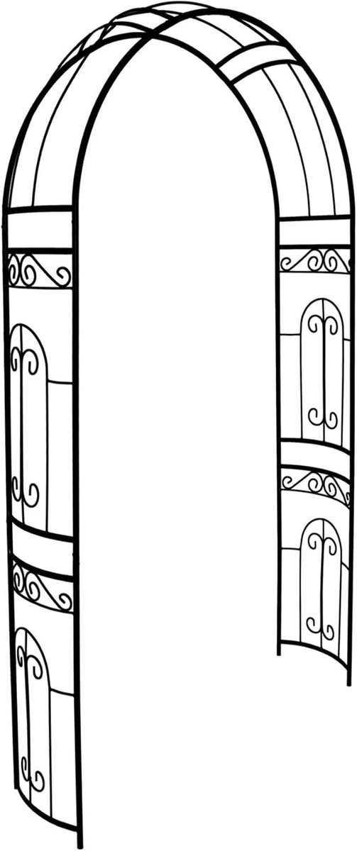 Tuinboog 220 cm - Stabiele rozenboog - Lichtgewicht en eenvoudig te monteren - Perfect voor klimplanten - ShopVlot
