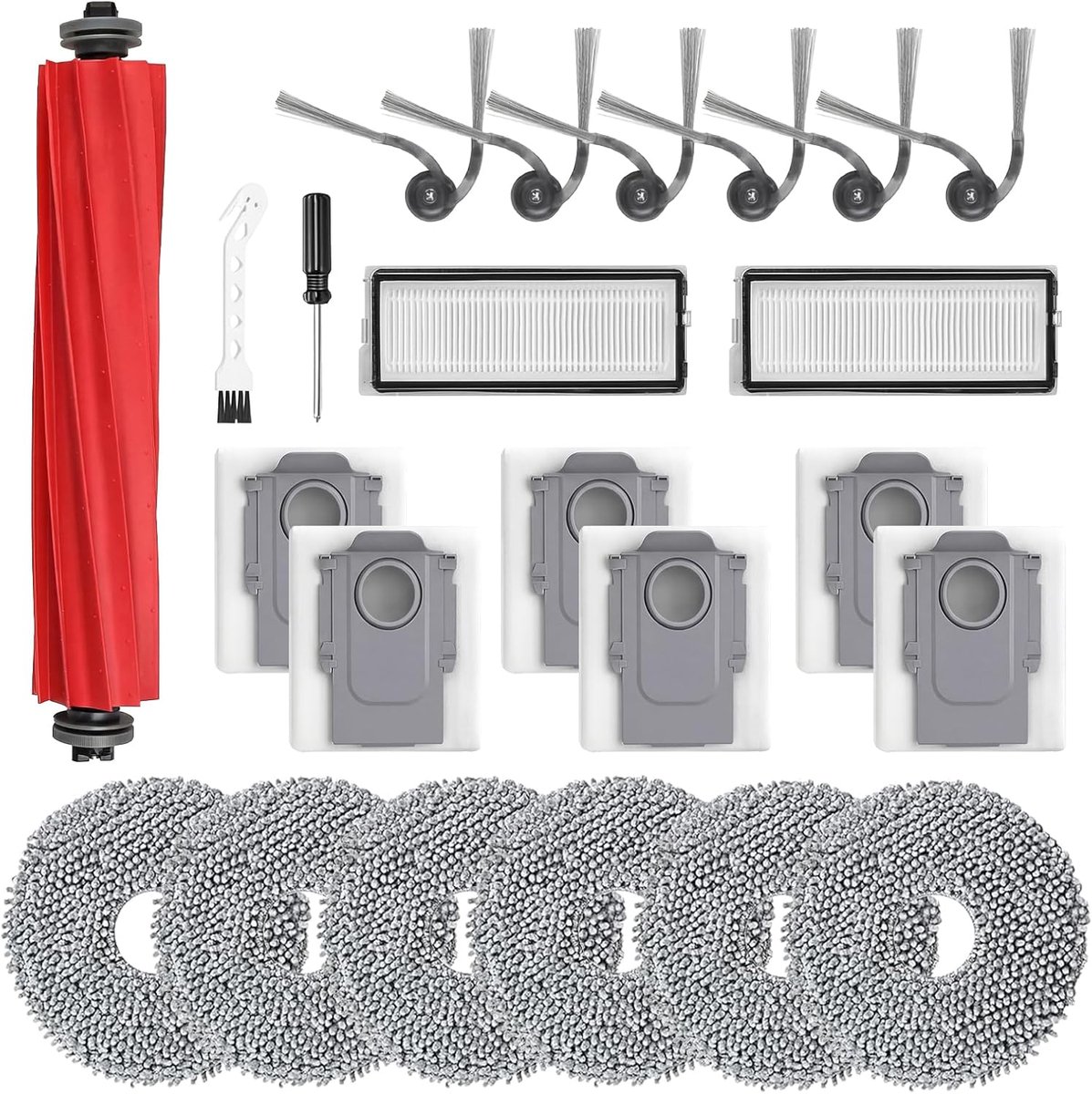 Robotstofzuiger accessoires 23-delig - compatibel met QV 35A/QV 35S/QR 598/QR 798 - eenvoudig te installeren - ShopVlot