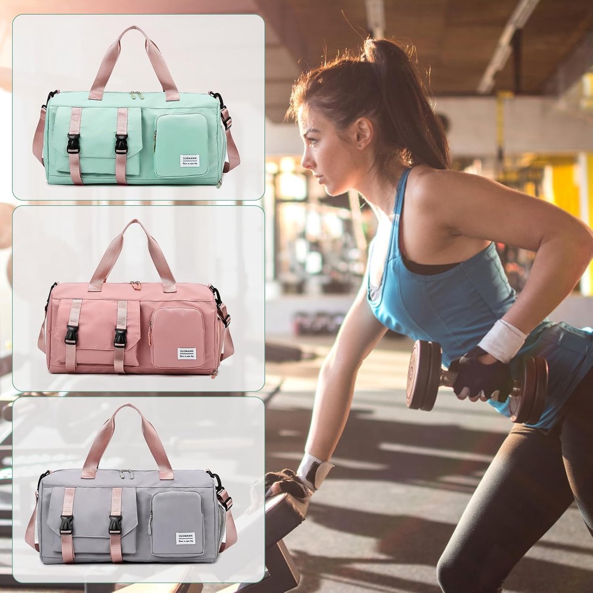 Reis Duffel Bag 55 x 30 x 25 cm - Vouwbaar - Lichtgewicht - Perfect voor weekenduitjes - ShopVlot