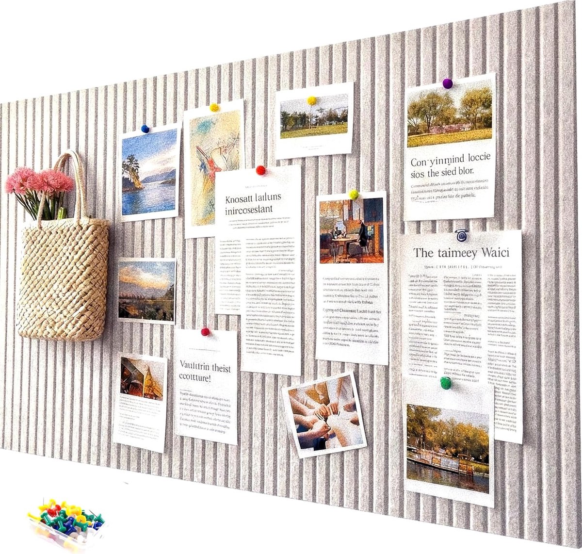 Opvouwbaar vilten prikbord 90 x 60 cm - zelfklevend - camel - veelzijdig als memobord - ShopVlot