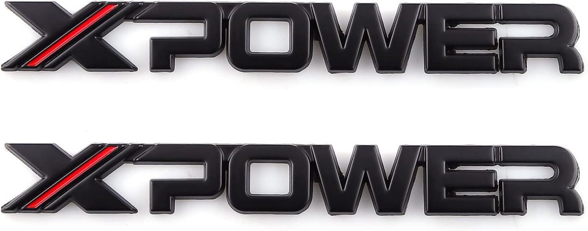 Auto sticker X-POWER logo - zwart rood - waterdicht en windproof - eenvoudig te installeren - ShopVlot