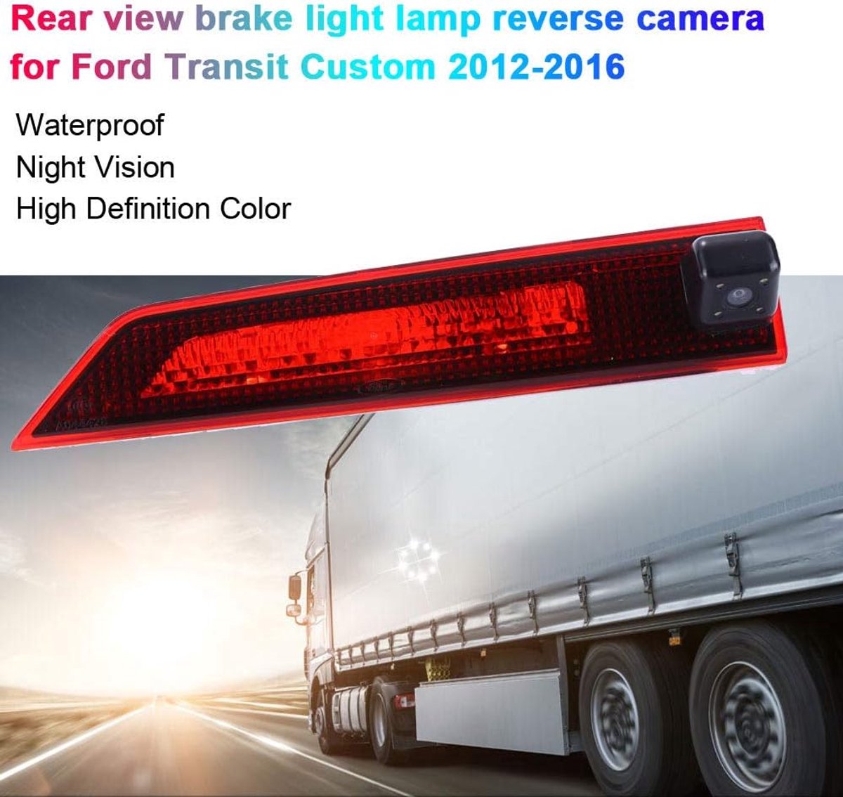 Parkeer Camera - Achteruitrijcamera - 170 graden kijkhoek - Waterdicht voor Ford Transit Custom 2012-2016 - ShopVlot