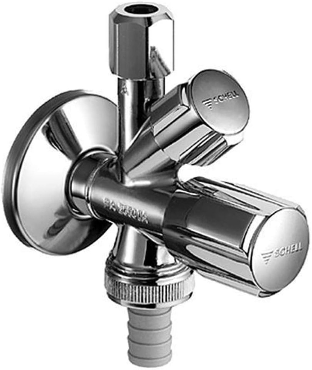 Hoekventiel Comfort 3/8 inch - chroom - met rits - eenvoudig te installeren - ShopVlot