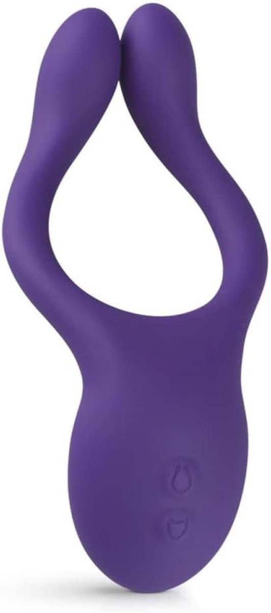 Couple vibrator multifunctioneel - paars - zachte silicone - 10 vibratiestanden - ShopVlot