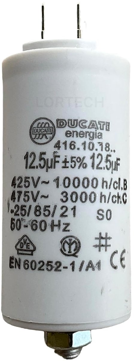 Capacitor 12.5 µF - Lengte 70 mm - Totaal 95 mm - Ideaal voor elektrische toepassingen - ShopVlot