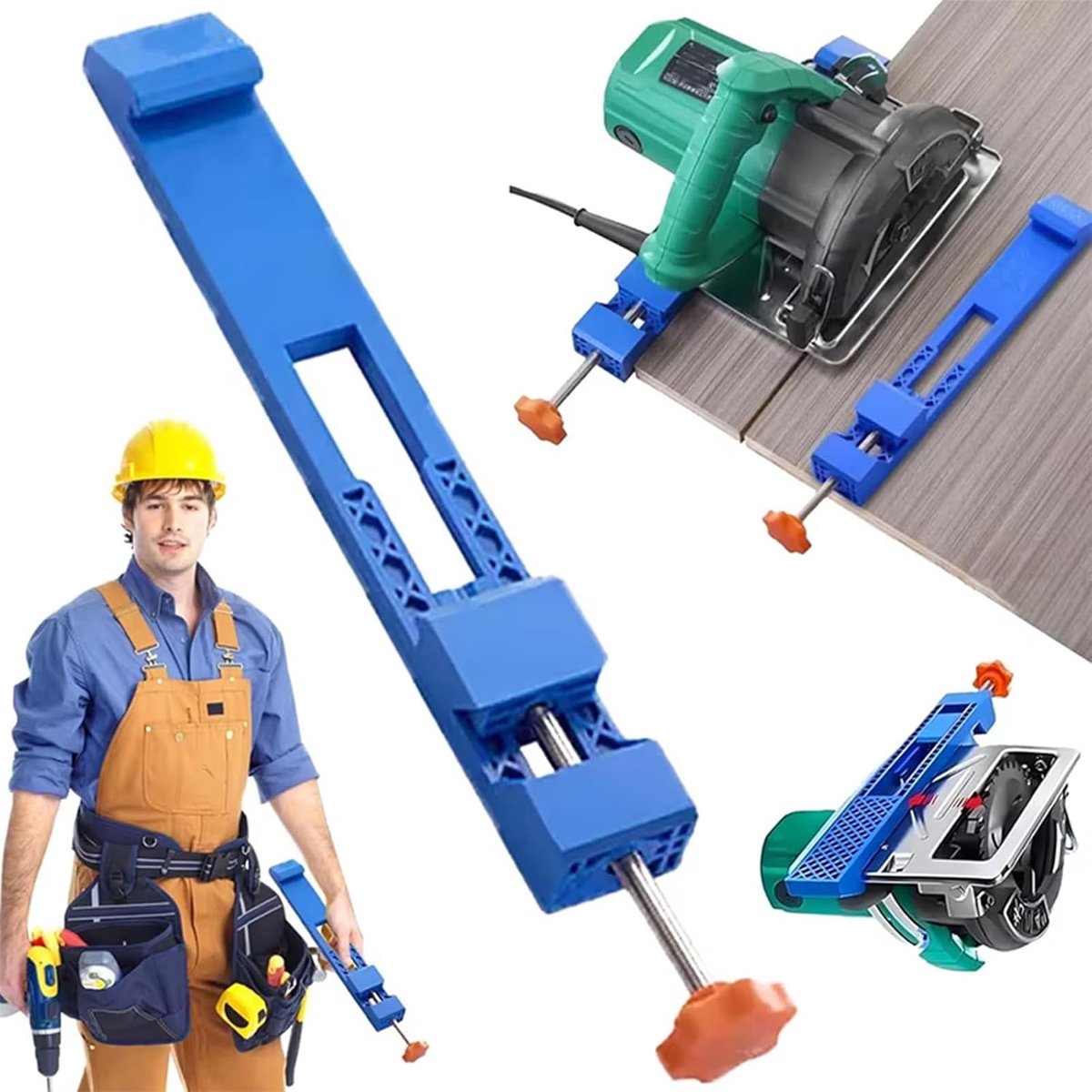 Positioneringsklem voor elektrisch snijden - verstelbare basisgids - robuuste ABS-constructie - precisie houtbewerking - ShopVlot