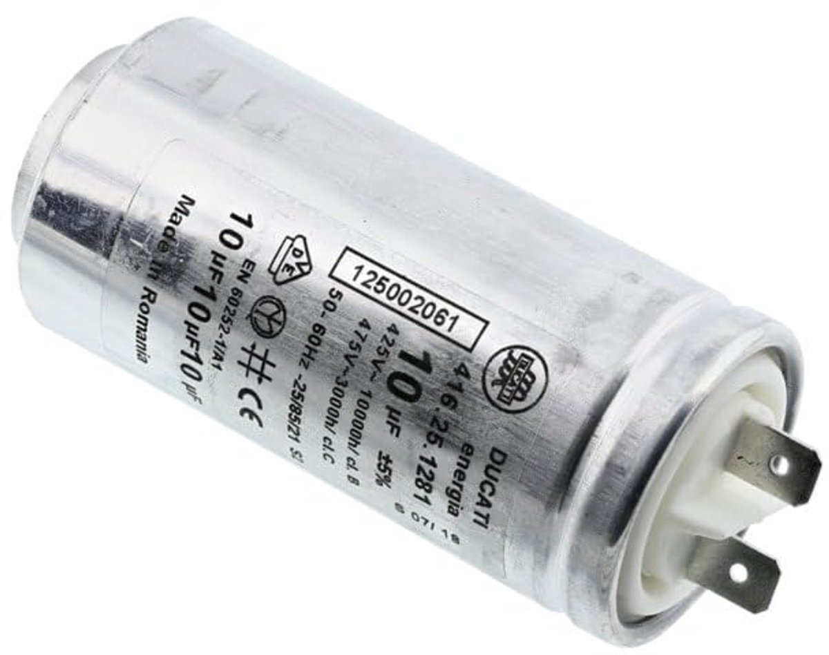 Startcondensator voor Wasdroger - 10 µF - Metaal - Eenvoudige installatie - ShopVlot