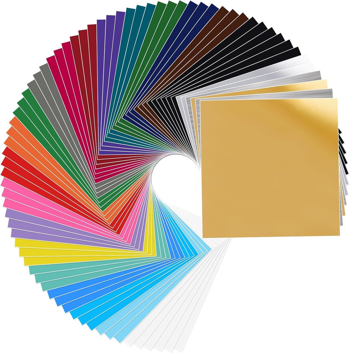 Zelfklevende Vinyl Bladen 30 x 30 cm - Assortiment Kleuren - Glossy, Matte en Metal - Ideaal voor Creatieve Projecten - ShopVlot