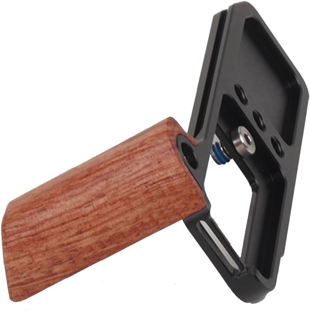 L-vormige camera grip voor Fujifilm X-M5 - houten handvat - aluminium basis - perfecte pasvorm - ShopVlot